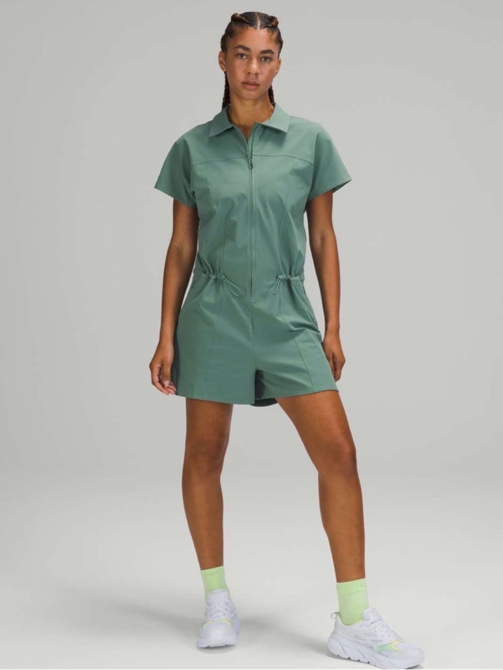 lululemon athletica Sage Green Zip-Front Polo Jacket
